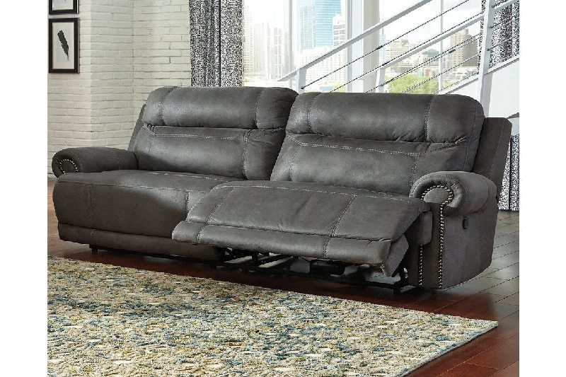 Austere Gray Reclining Sofa