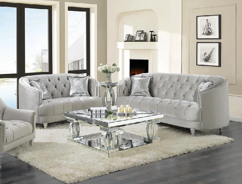 Avonlea 2-Piece Tufted Living Room Set Gray