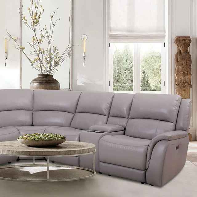 GORGIUS Power Sectional, Light Gray