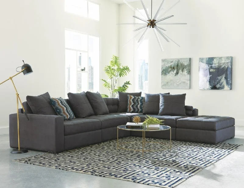 Jonathan Louis Noah Sectional - Hugo Charcoal