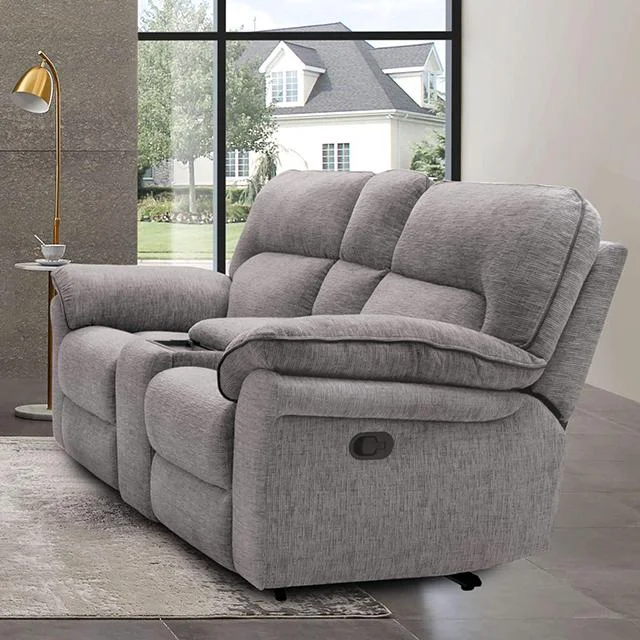 JOSIAS Loveseat, Light Gray Fabric