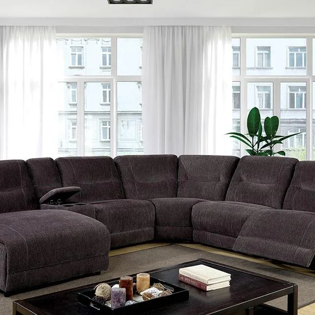 KARLEE II Gray Sectional w/ Console