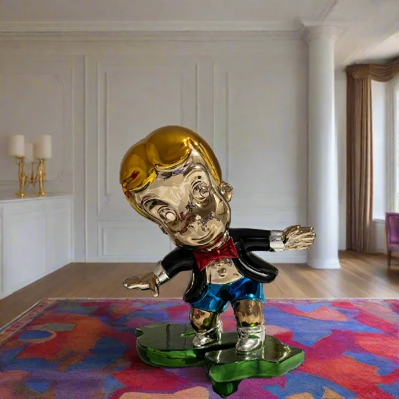 Richie Rich Skating Money Sculpture Statue