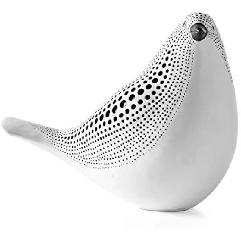 Debossed Dotted Bird Animal Figurine and Sculpture for Home Decor Accents