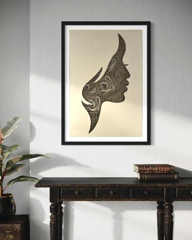 Face of a Lady Multilayer Laser Cut Wall Art Wall Sculpture With Frame