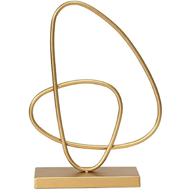 Home Decor Gold Abstract Tabletop Sculpture (S30878)