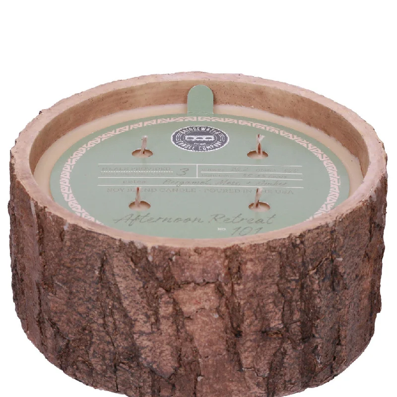 Bridgewater Candle Company - Afternoon Retreat Candle in Tree Bark Bowl