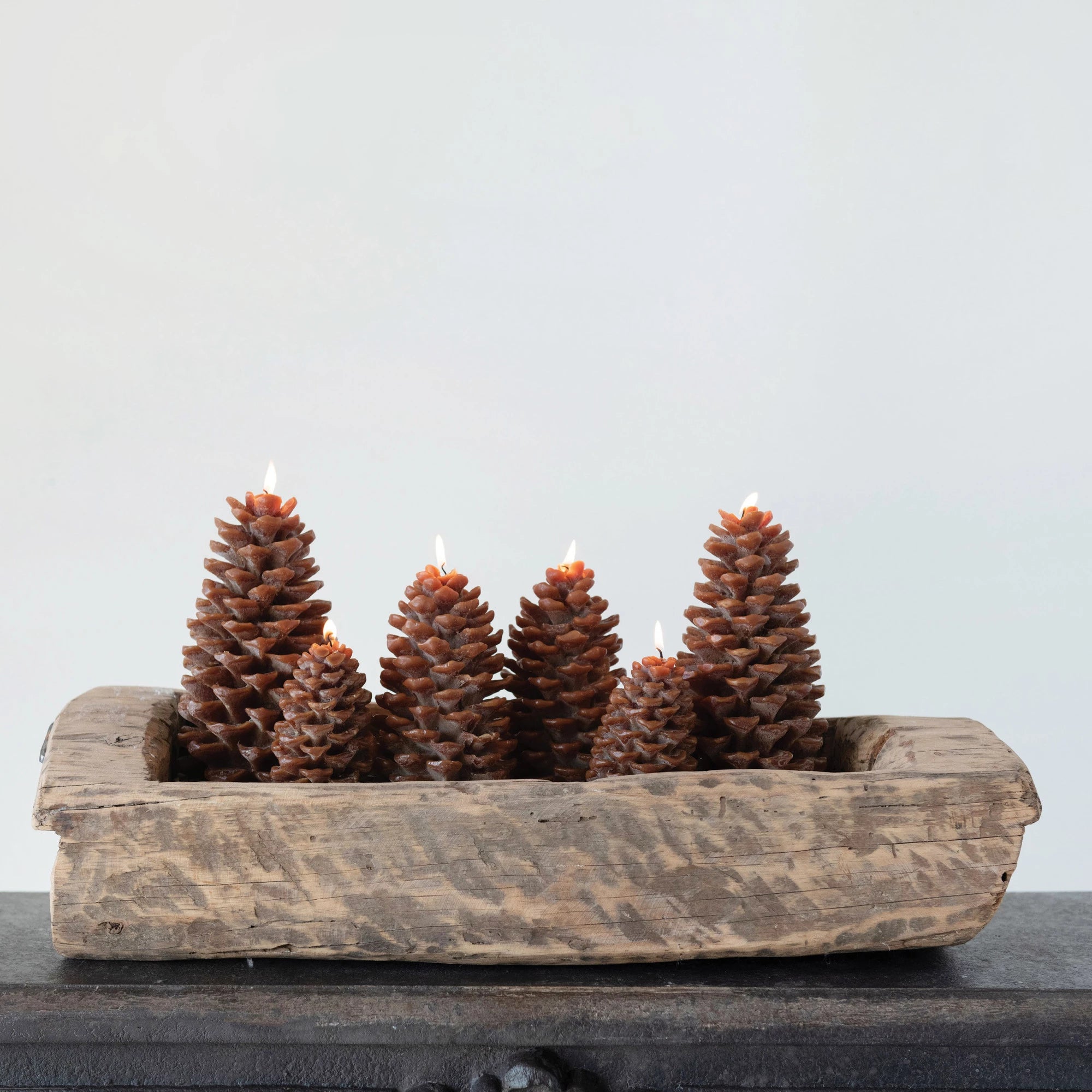 Creative Co-op - Pinecone Shaped Candle, Uncented