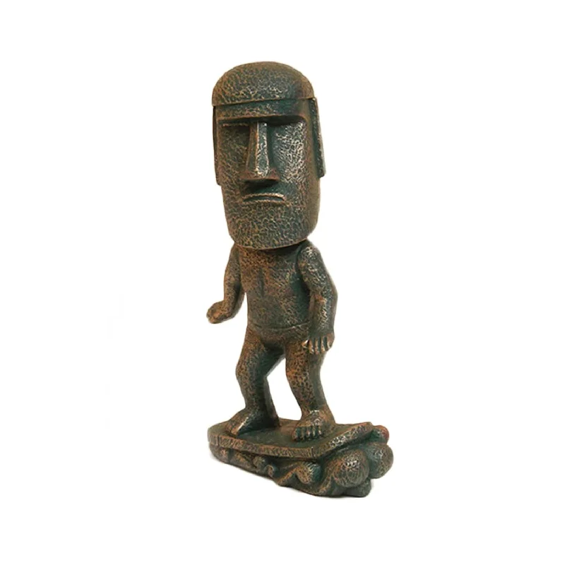 Easter Island Moai Statue Figurine Decor, Skateboard Moai Figurine Sculpture F