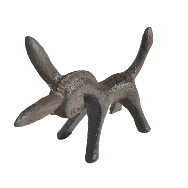 Iron Animal Figurine Donkey Horse Sculpture Desktop Animal Ornaments Gift For