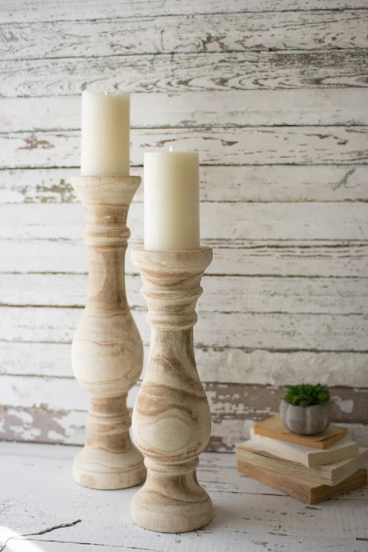 Kalalou - Carved Wooden Candle Stand