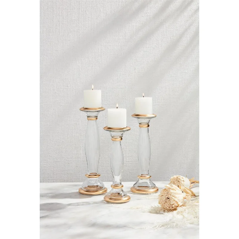 Mud Pie - Gold Ring Candlestick