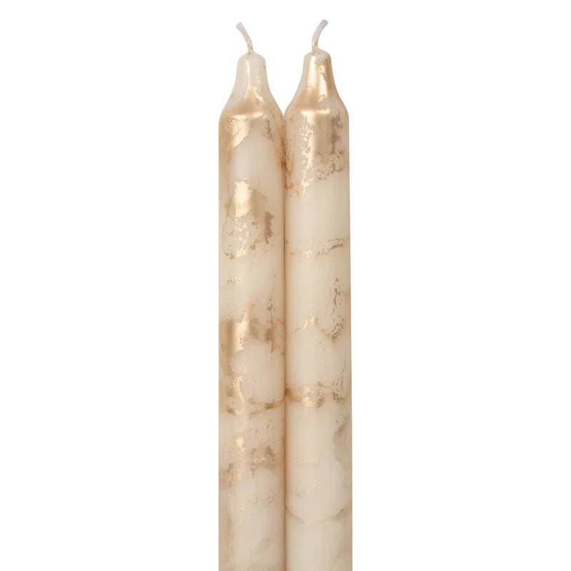 Northern Lights Candles - Cream with Gold Tapers