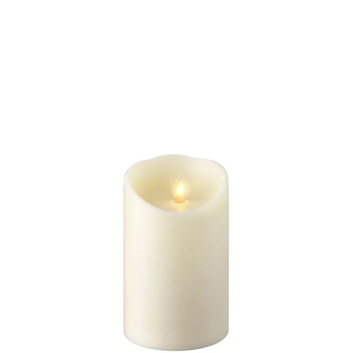 RAZ Imports - Moving Flame Ivory Pillar Candle