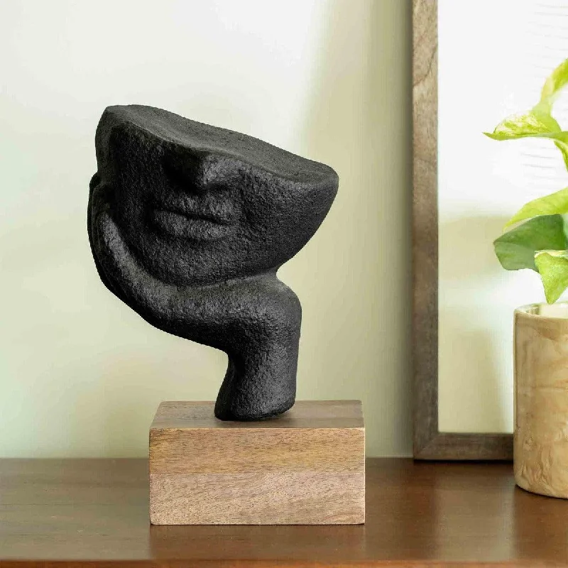 Restive Face Ecomix Sculpture - Black