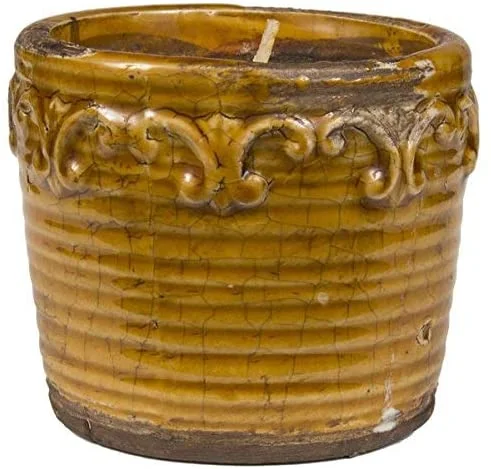 Swan Creek - Vanilla Pound Cake Vintage Pottery Round Candle