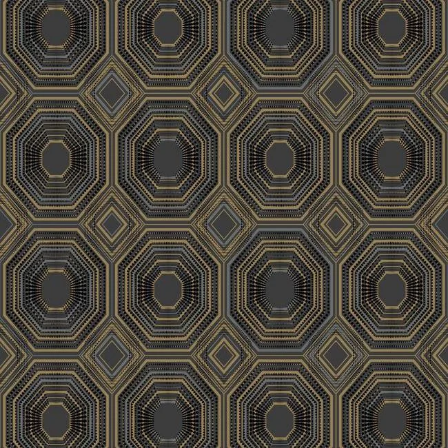 Bee's Knees Peel & Stick Wallpaper in Black and Gold