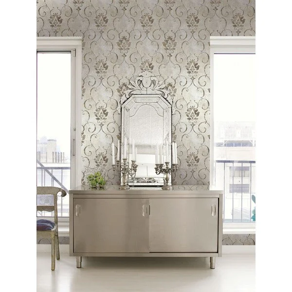 Brilliant Wallpaper in Neutrals and Metallic