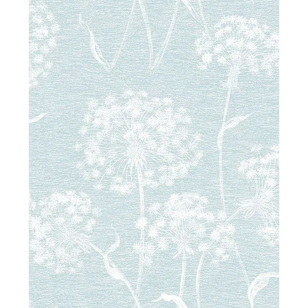 Carolyn Dandelion Wallpaper in Light Blue from the Nature by Advantage Collection