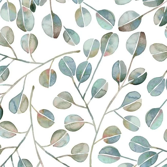 Cat Coquillette Eucalyptus Peel & Stick Wallpaper in Jade