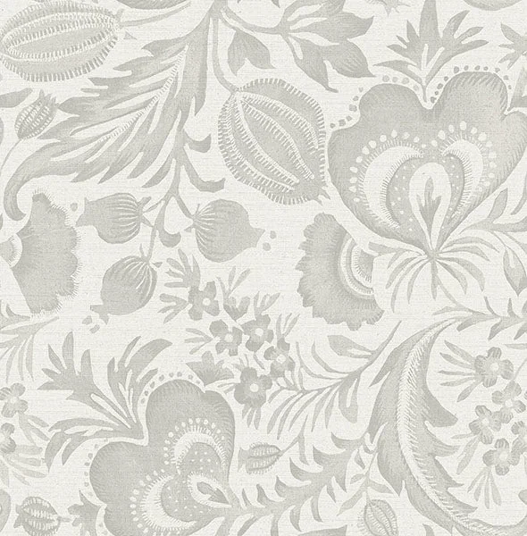 Culver Grey Jacobean Wallpaper by Scott Living