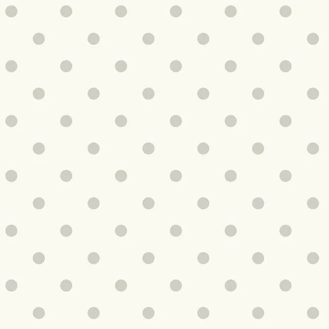 Dots On Dots Wallpaper in Grey and Ivory from the Magnolia Home Collection