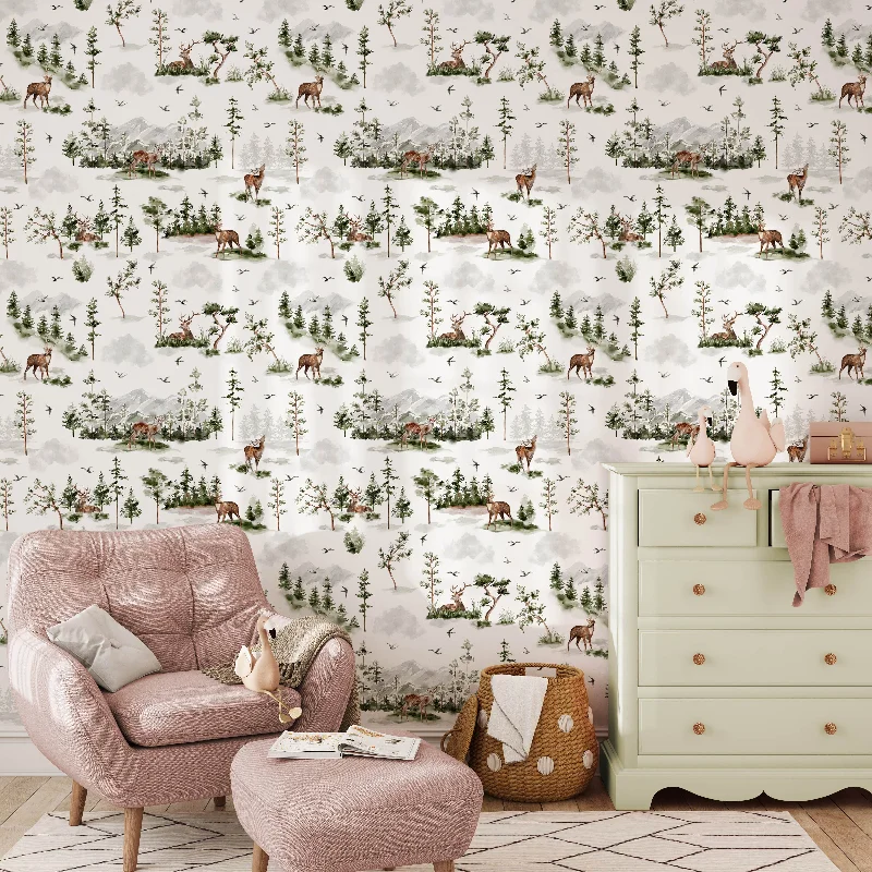 Forest Deer Wallpaper Mural