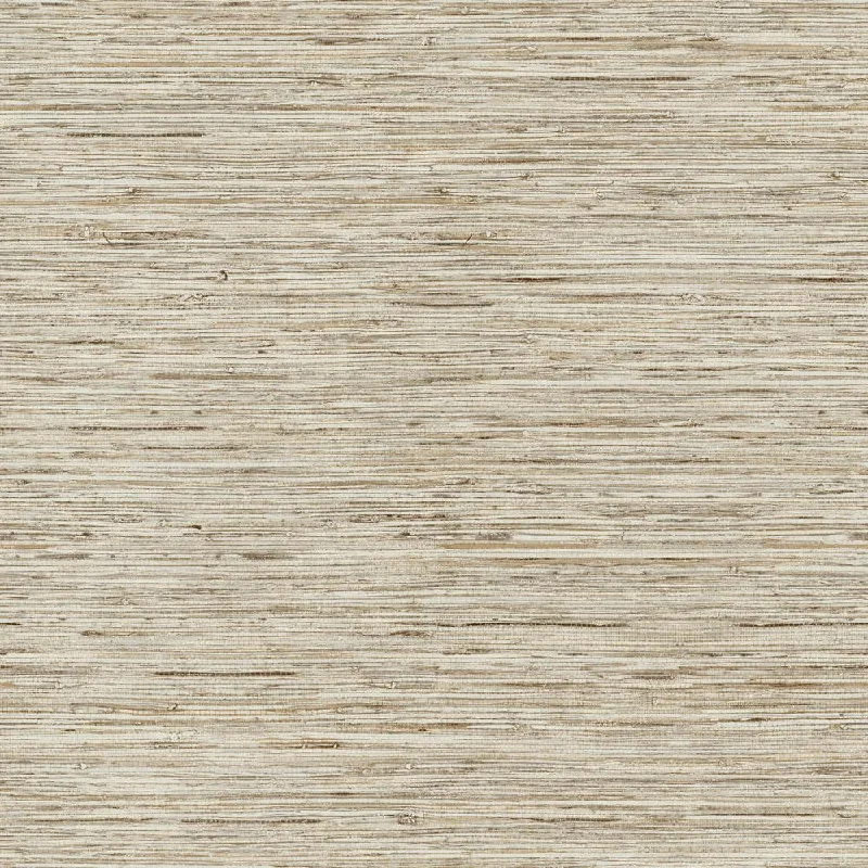 Grasscloth Peel & Stick Wallpaper in Taupe and Gold