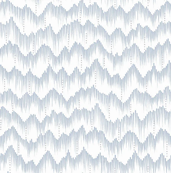 Holmby Light Blue Brushstroke Zigzag Wallpaper by Scott Living