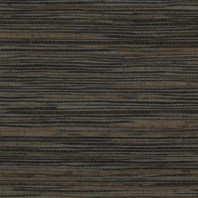 Inked Grass Wallpaper in Brown from the Grasscloth II Collection