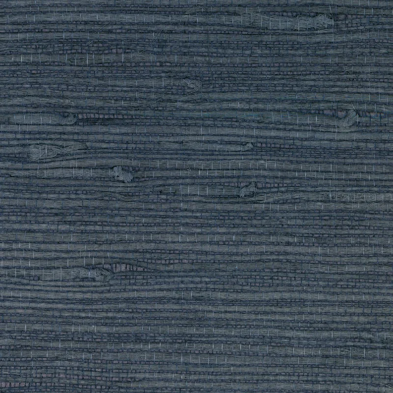 Jute Grasscloth Wallpaper in Aegean Blue from the Luxe Retreat Collection