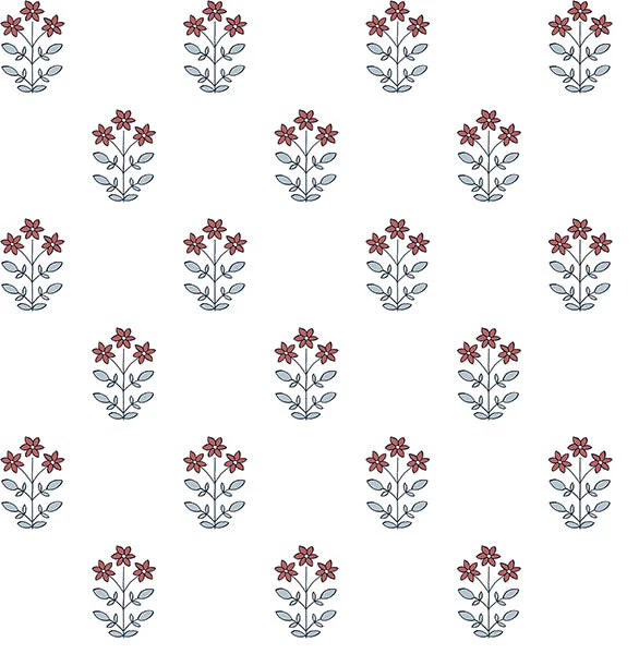 Kit Red Floral Wallpaper