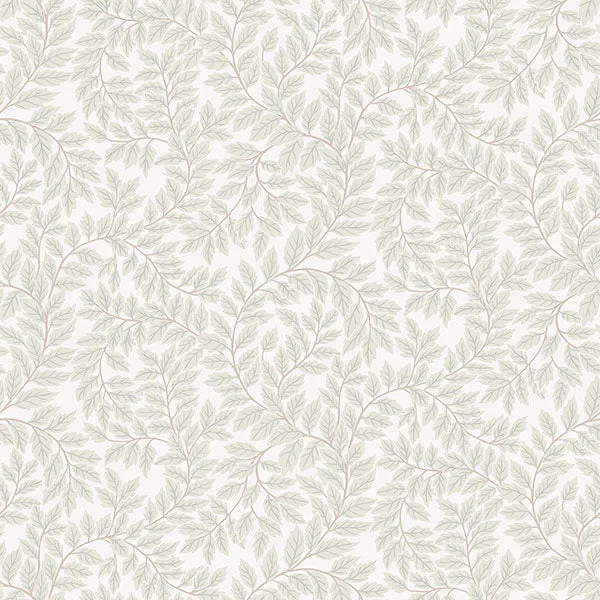 Lindlöv Light Grey Leafy Vines Wallpaper