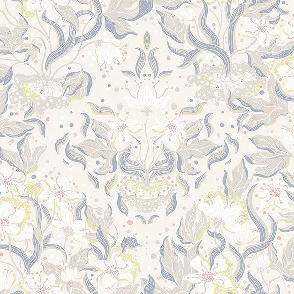 Lisa Bone Floral Damask Wallpaper