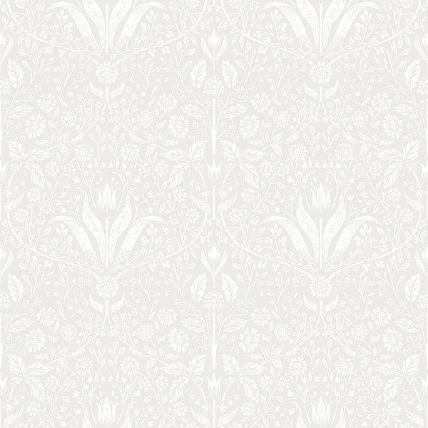 Mara Light Grey Tulip Ogee Wallpaper