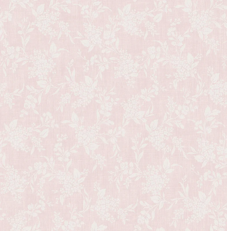 Morning Trail Wallpaper in Pretty Pink from the Spring Garden Collection