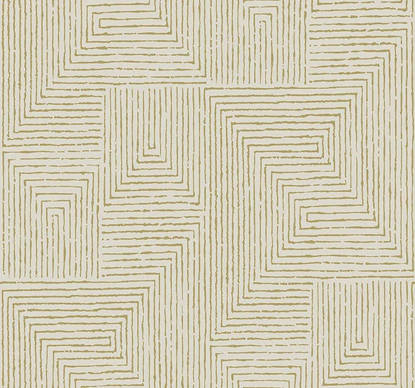 Mortenson Gold Geometric Wallpaper by Scott Living