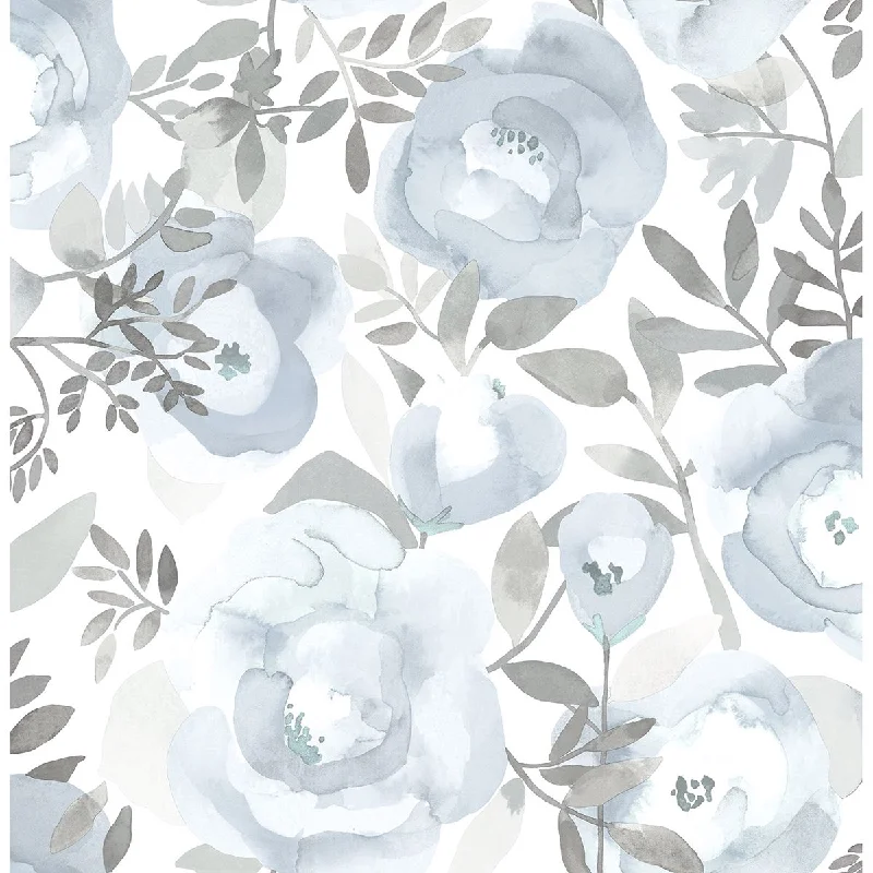 Orla Floral Wallpaper in Blue from the Bluebell Collection