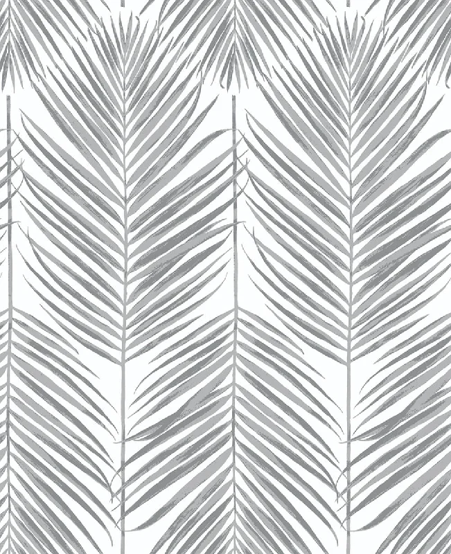 Paradise Palm Peel-and-Stick Wallpaper in Daydream Grey