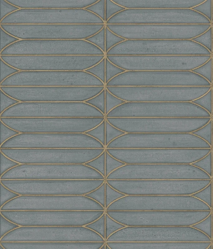 Pavilion Wallpaper in Charcoal from the Breathless Collection