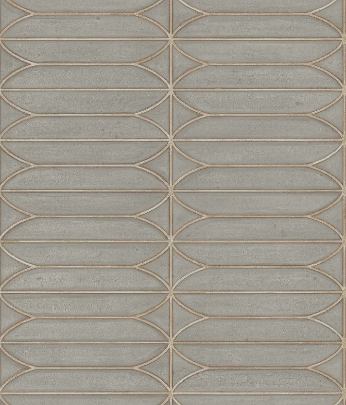 Pavilion Wallpaper in Warm Grey from the Breathless Collection