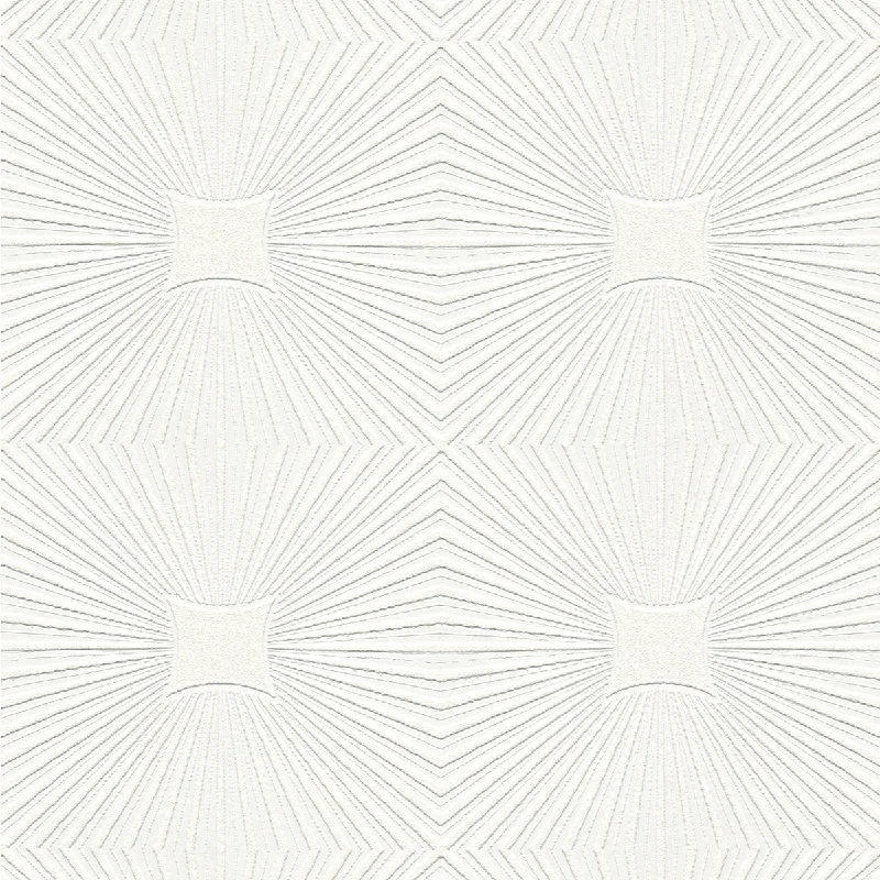 Silvie White Tin Burst Paintable Wallpaper by Brewster Home Fashions