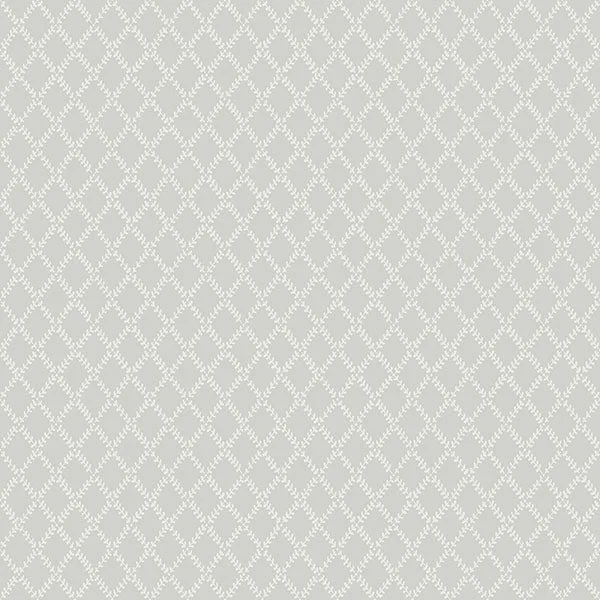 Trevor Grey Leaf Trellis Wallpaper