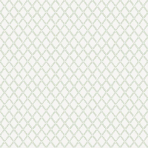 Trevor Sage Leaf Trellis Wallpaper