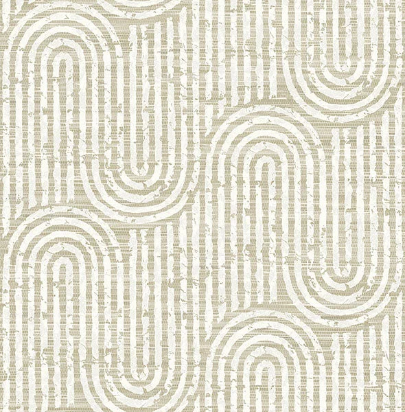 Trippet Light Brown Zen Waves Wallpaper by Scott Living