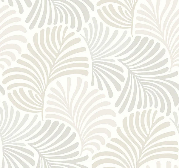 Trousdale Neutral Fanning Flora Wallpaper by Scott Living