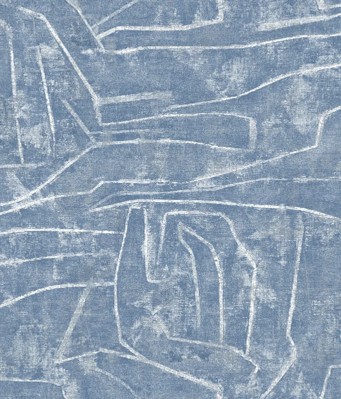 Urban Chalk Peel & Stick Wallpaper in Blue from the Risky Business III Collection