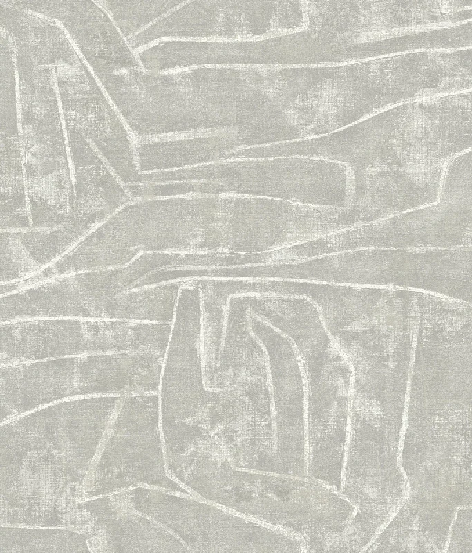 Urban Chalk Peel & Stick Wallpaper in Grey from the Risky Business III Collection