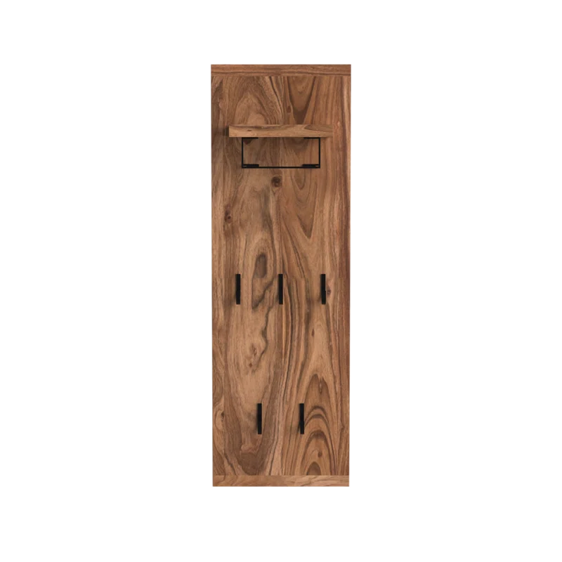 Viveca  Solid Wood Wall 5 - Hook Wall Mounted Coat Rack