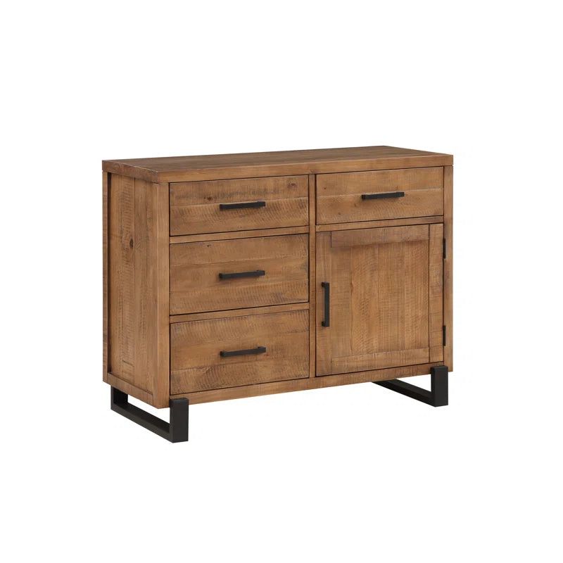 Ava  Beckles 100cm Wide 4 Drawer Pine Solid Wood Sideboard